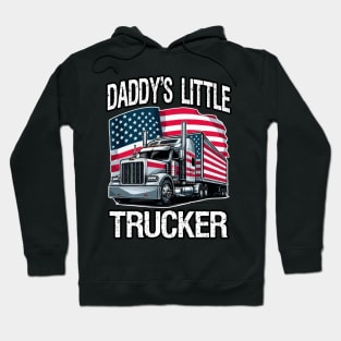 Daddy's Little Trucker Kids Semi Truck Hoodie